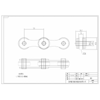 P50双套筒空心滚子链碳钢加工