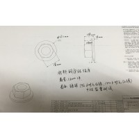 M12六角法兰螺母加工