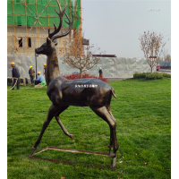 动物鹿雕塑|玻璃钢梅花鹿雕塑厂家价格