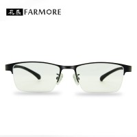 金属近视眼镜框 时尚男士超轻半框式商务眼镜框 FM1831