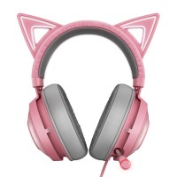可爱粉色头戴式耳机